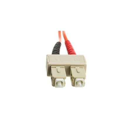 Cable Wholesale SC/UPC OM2 Duplex 2.0mm Fiber Optic Patch Cord, OFNR, Multimode 50/125, Orange Jacket, Beige SCSC-11010